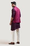 Shop_Paarsh_Purple Bam Silk Embroidered Nehru Jacket _at_Aza_Fashions