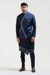 Buy_PAARSH_Blue Embroidered Nehru Jacket _at_Aza_Fashions