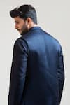 Shop_PAARSH_Blue Embroidered Nehru Jacket _at_Aza_Fashions