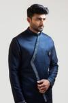 Shop_PAARSH_Blue Embroidered Nehru Jacket _Online_at_Aza_Fashions
