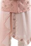 Shop_Paarsh_Pink Raw Silk Embroidered Bundi _Online_at_Aza_Fashions