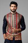 Buy_Paarsh_Multi Color Viscose Chikankari Embroidered Bundi_at_Aza_Fashions