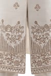 Shop Smriti By Anju Agarwal White Cotton, Raw Silk Embroidered Sherwani Set Online at Aza Fashions Shop_Smriti By Anju Agarwal_White Cotton, Raw Silk Embroidered Sherwani Set _Online_at_Aza_Fashions