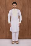 Buy_Aryavir Malhotra_White Cotton Pant _at_Aza_Fashions