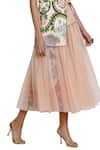 Limerick by Abirr N' Nanki_Pink Organza Layered Skirt  _at_Aza_Fashions