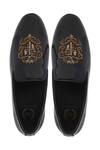 Domani_Black Handcrafted Embroidered Loafers _Online_at_Aza_Fashions