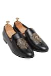Buy_Domani_Black Handcrafted Embroidered Loafers _at_Aza_Fashions