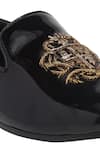 Domani_Black Handcrafted Embroidered Loafers _at_Aza_Fashions