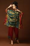 Buy Capisvirleo Maroon Habutai Silk Sequin, Thread And Bead, Tie & Dye Kaftan Tunic & Pant Set at Aza Fashions Buy_Capisvirleo_Maroon Habutai Silk Sequin, Thread And Bead, Tie & Dye Kaftan Tunic & Pant Set _at_Aza_Fashions
