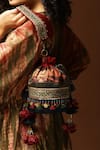 Buy_Capisvirleo_Blue Tassels, Sequins Tie And Dye Potli Bag _Online_at_Aza_Fashions