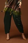 Capisvirleo_Green Habutai Silk Print And Embroidery Tie & & Tunic Dhoti Pant Set  _at_Aza_Fashions