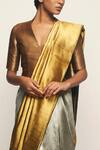 Buy_Payal Khandwala_Gold Handwoven Silk Saree_Online_at_Aza_Fashions