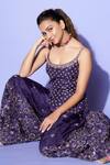 Punit Balana_Purple Silk Zardozi Embroidered Kurta Sharara Set_Online_at_Aza_Fashions