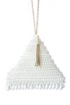 Buy_Adora By Ankita_Beige Pearl And Bead Pyramid Wristlet Bag _at_Aza_Fashions