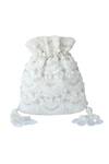 Buy_Adora By Ankita_Beige Embroidered Bead Potli Bag _at_Aza_Fashions