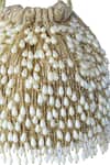 Adora By Ankita_Gold Embroidered Bead Tassel Potli Bag _Online_at_Aza_Fashions