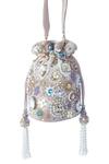Buy_Adora By Ankita_Gold Embroidery Velvet Potli Bag _at_Aza_Fashions