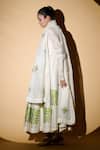 Buy_Taika By Poonam Bhagat_White Chanderi Applique Floral Motifs Round Anarkali Set  _Online_at_Aza_Fashions