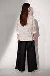 Shop_Taika by Poonam Bhagat_Pink Cotton Linen And Embroidery Geometric Shirt Scallop  _at_Aza_Fashions
