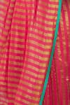 Buy_Pranay Baidya_Pink Chanderi Striped Saree  _Online_at_Aza_Fashions