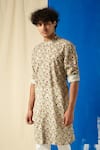 Buy Project Bandi Grey Cotton Printed Kurta And Pant Set at Aza Fashions Buy_Project Bandi_Grey Cotton Printed Kurta And Pant Set _at_Aza_Fashions