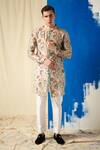 Shop Project Bandi Blue Cotton Printed Kurta And Pant Set at Aza Fashions Shop_Project Bandi_Blue Cotton Printed Kurta And Pant Set _at_Aza_Fashions
