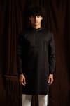 Buy Project Bandi Black Cotton Kurta And Pant Set at Aza Fashions Buy_Project Bandi_Black Cotton Kurta And Pant Set _at_Aza_Fashions