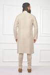 Shop_Nitesh Singh Chauhan_White Cotton , Chanderi Blend Embroidered Kurta Set _at_Aza_Fashions