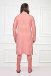 Shop_Nitesh Singh Chauhan_Pink Cotton , Chanderi Blend Embroidered Kurta Set _at_Aza_Fashions