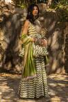 Punit Balana_Green Silk Chanderi Round Tunic And Sharara Set _Online_at_Aza_Fashions