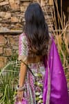 Shop_Punit Balana_Green Silk Chanderi Round Printed Lehenga Set _at_Aza_Fashions