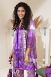 Buy_Capisvirleo_Purple Satin Silk Paisley V Neck Fresca Tunic  _Online_at_Aza_Fashions