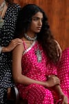 Buy_Pink City By Sarika_Pink Silk One Shoulder Printed Tunic And Gharara Set _Online_at_Aza_Fashions