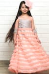 Buy_Pinkcow designs pvt ltd_Silver Sequin Embroidered Gown  _at_Aza_Fashions