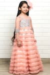 Pinkcow designs pvt ltd_Silver Sequin Embroidered Gown  _Online_at_Aza_Fashions