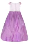 Shop_PinkCow_Multi Color Draped Embellished Gown For Girls_at_Aza_Fashions