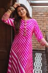 Shop_Pink City_Pink Silk Embroidered Kurta For Women_at_Aza_Fashions