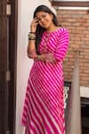 Buy_Pink City_Pink Silk Embroidered Kurta For Women_at_Aza_Fashions
