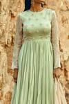 Buy_EASE_Green Viscose , Sarin Nakshi Embroidered Anarkali With Dupatta _Online_at_Aza_Fashions