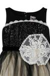 Pinkcow designs pvt ltd_Black Silk, Net, Satin Sequins, Embroidery Embellished Gown _Online_at_Aza_Fashions