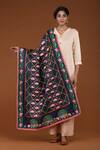 Shop_Label Pratham_Blue Hand-painted Handwoven Silk Dupatta_at_Aza_Fashions