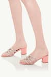 Buy_Sephyr_Peach Rhinestones Visenya Swarovski Embellished Block Heels _at_Aza_Fashions