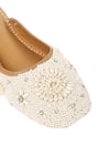 Shop_5elements_White Embellished Juttis _Online_at_Aza_Fashions