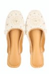 Buy_5elements_White Embellished Juttis _at_Aza_Fashions