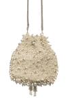 SG Collection By Sonia Gulrajani_Ivory Pearls Work Velvet Potli Bag _Online_at_Aza_Fashions
