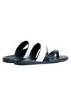 Dmodot_Black Colorblock Strap Sandals_Online_at_Aza_Fashions