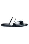 Buy_Dmodot_Black Colorblock Strap Sandals_Online_at_Aza_Fashions