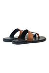 Dmodot_Brown Leather Handmade Woven Strap Sandals_Online_at_Aza_Fashions
