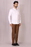 Samyukta Singhania_White Premium Cotton Shirt For Men_Online_at_Aza_Fashions