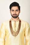 Buy_Samyukta Singhania_Gold Beaded Kantha Necklace_at_Aza_Fashions